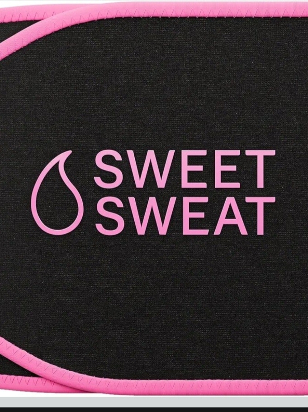 Sweet Sweat Waist Trimmer - Black with Pink Trim NEW in Bag LARGE